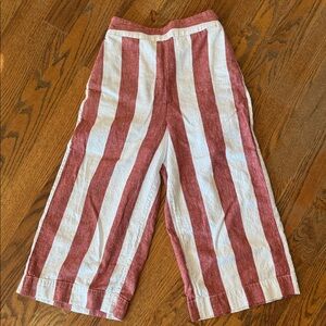 Madewell Red and White Striped Pants